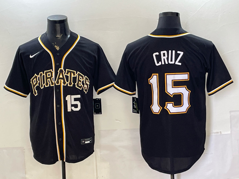 Men Pittsburgh Pirates #15 Cruz black Game 2026 Nike MLB Jersey 0528009